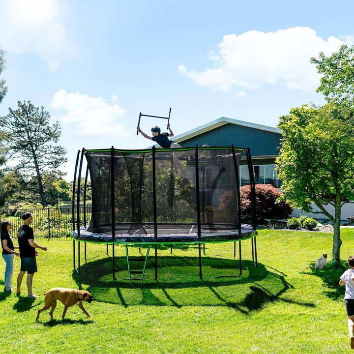 JumpFlex Trampoline Trick Scooter with Non-Slip HandleBar and Foam Base, Black