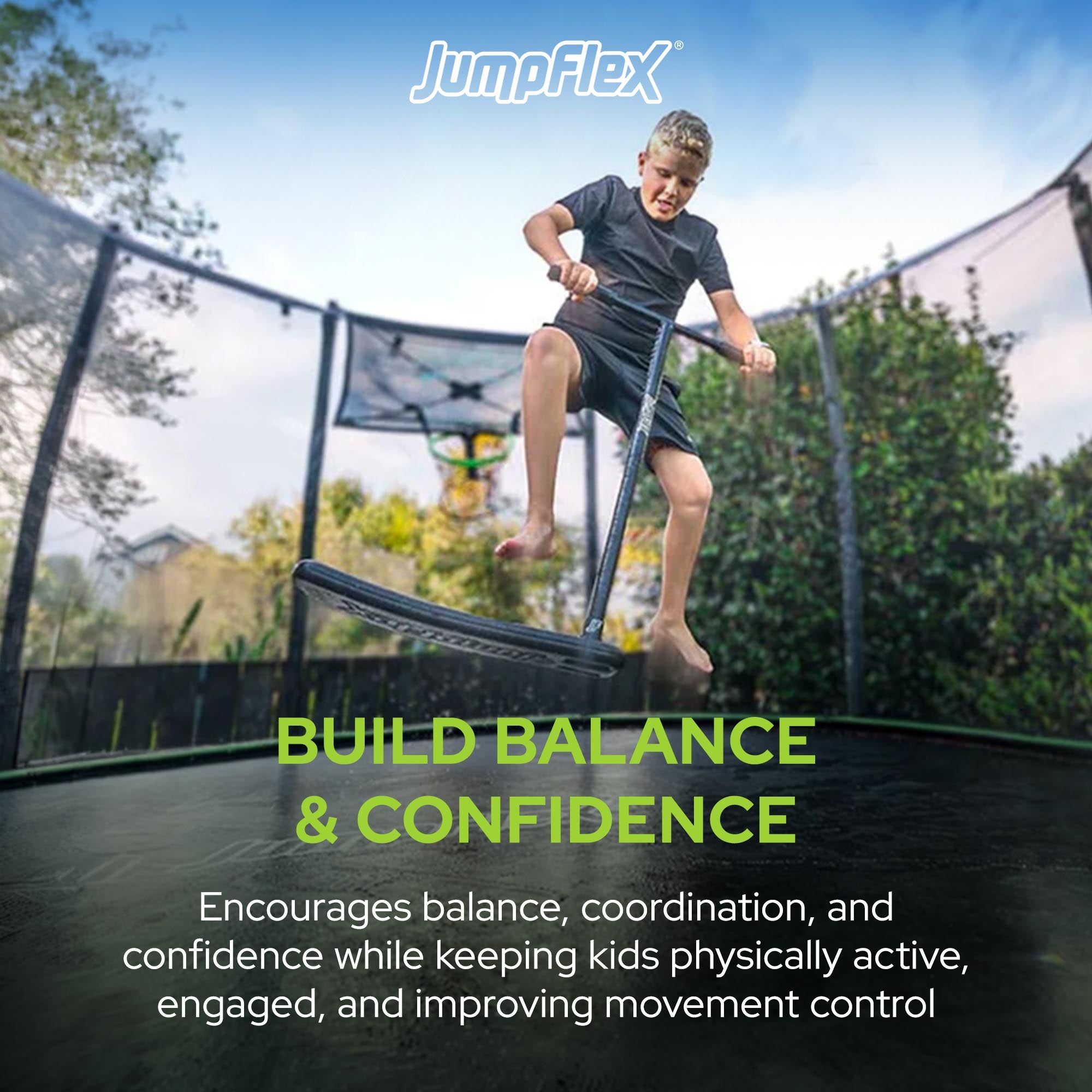 スポーツ・フィットネス variable technic OF ground tricks JumpFlex Trampoline Trick Scooter with Non-Slip HandleBar and Foam