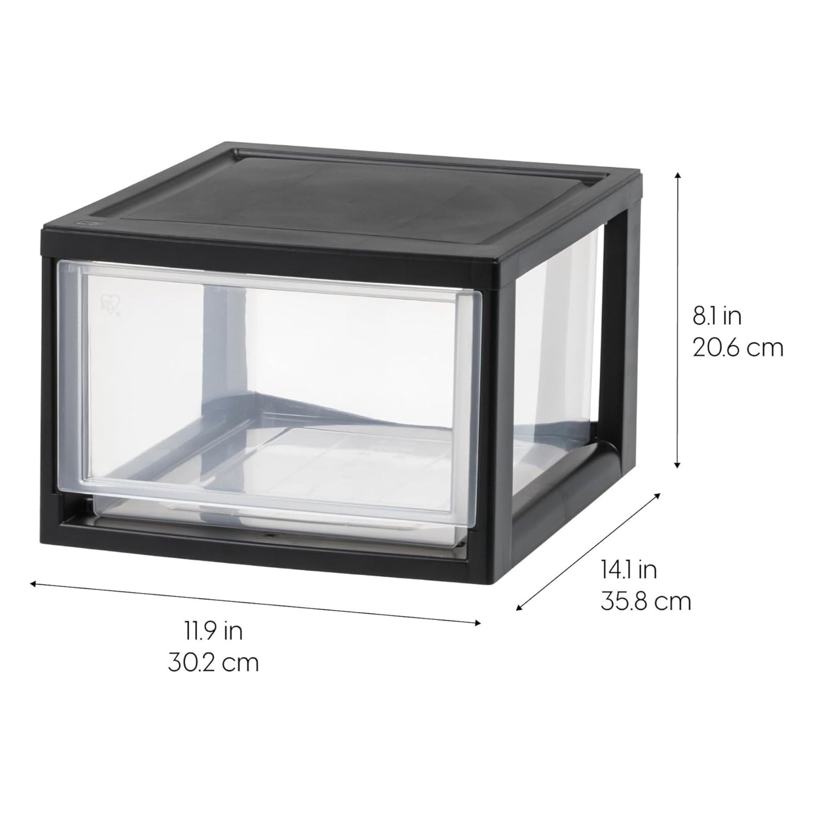 IRIS USA 3 Pack 14.5 Qt Plastic Stackable Drawer Storage Organizer (Open Box) - VMInnovations