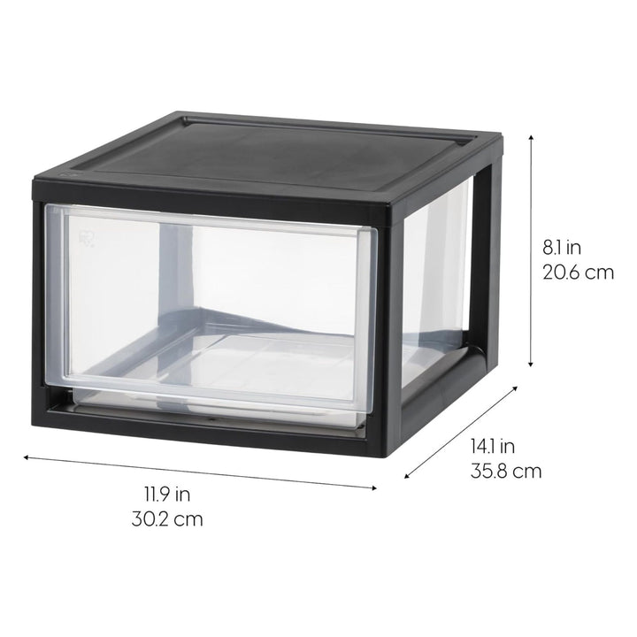 IRIS USA 3 Pack 14.5 Qt Plastic Stackable Drawer Storage Organizer (Open Box) - VMInnovations