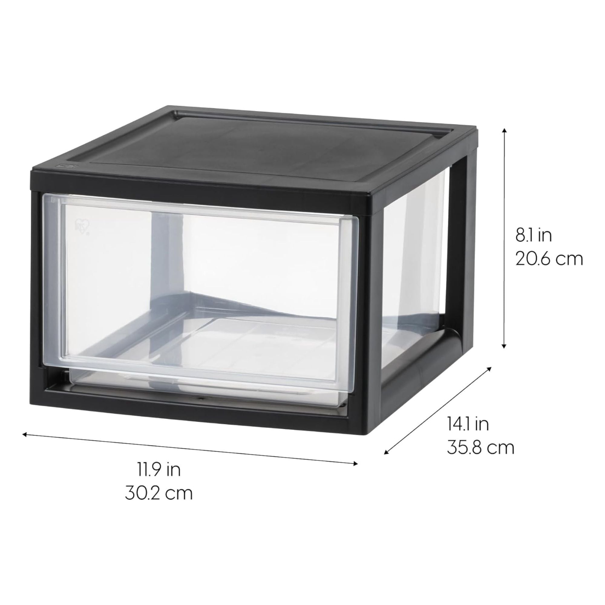 IRIS USA 3 Pack 14.5 Qt Plastic Drawer Storage Organizer, Stackable Unit(Used)
