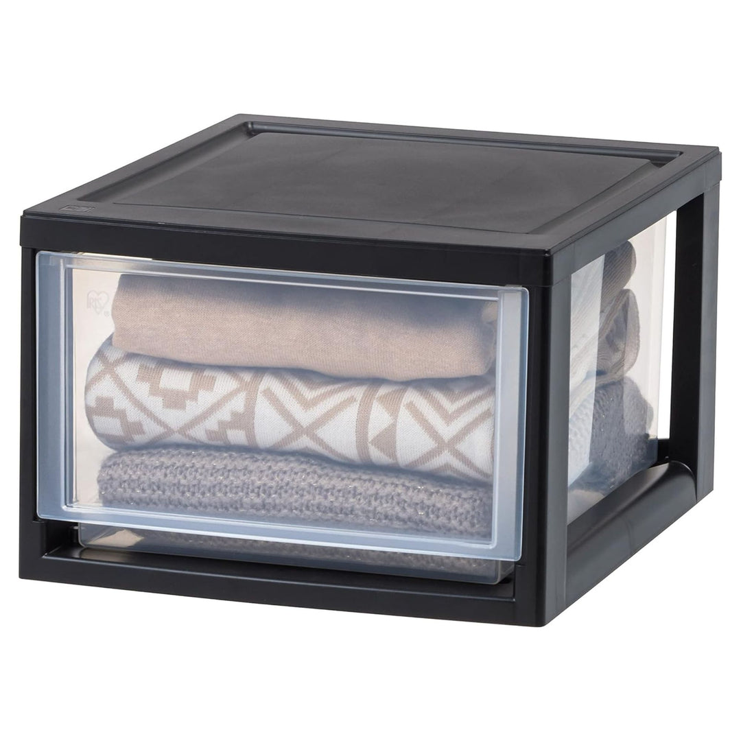 IRIS USA 3 Pack 14.5 Qt Plastic Drawer Storage Organizer, Stackable Unit(Used)