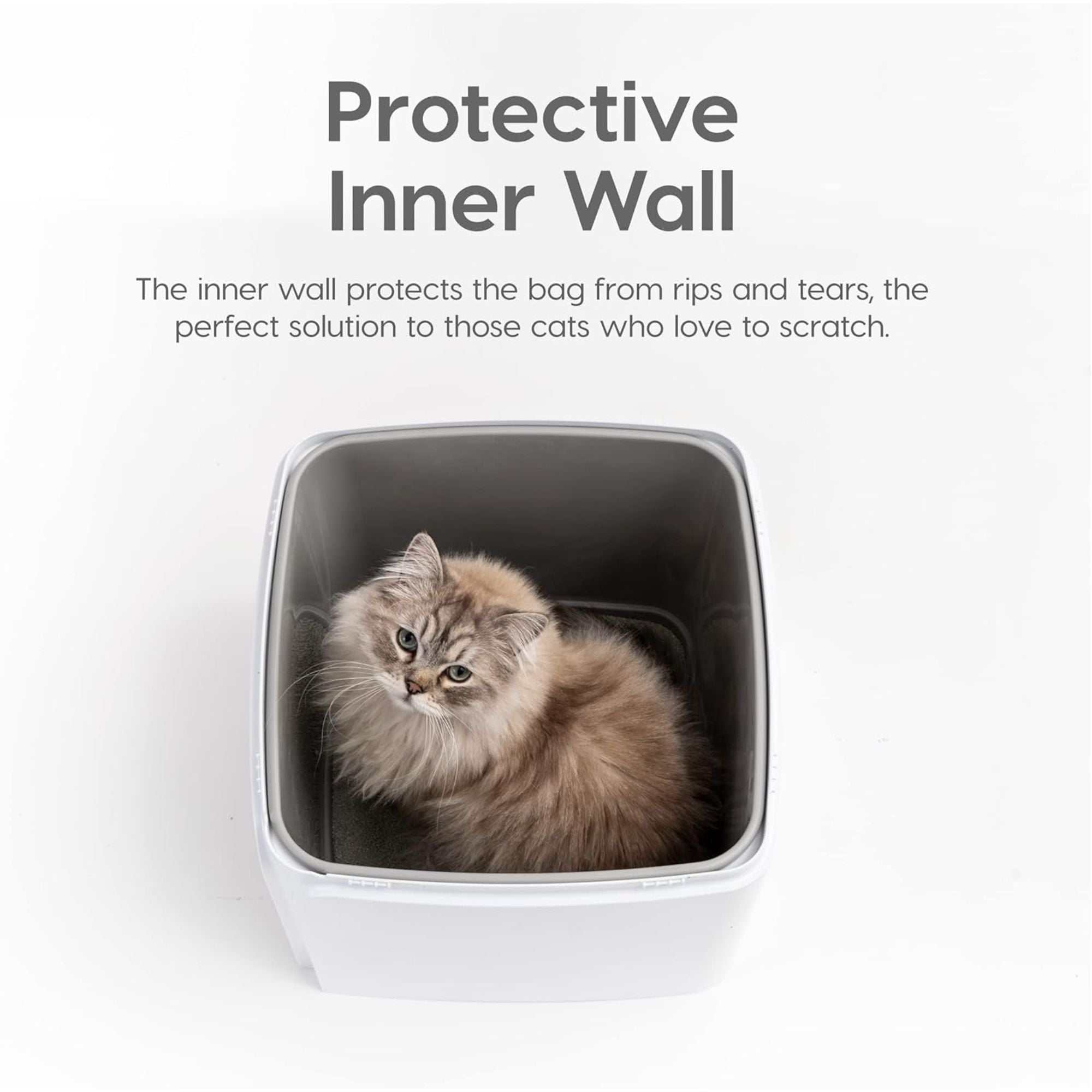IRIS USA Premium Top Entry Cat Litter Box with Scoop and Enclosed Design, Gray