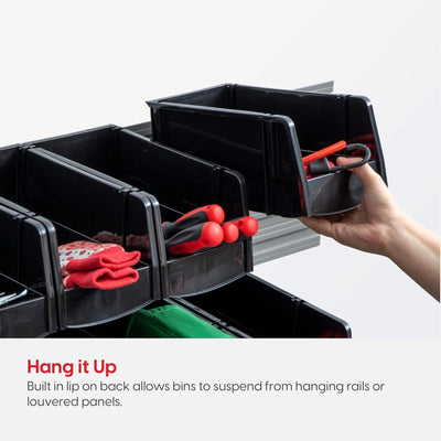 IRIS USA 6 Pack Stackable Plastic Storage Bins Organizer, Garage, Jumbo (Used)