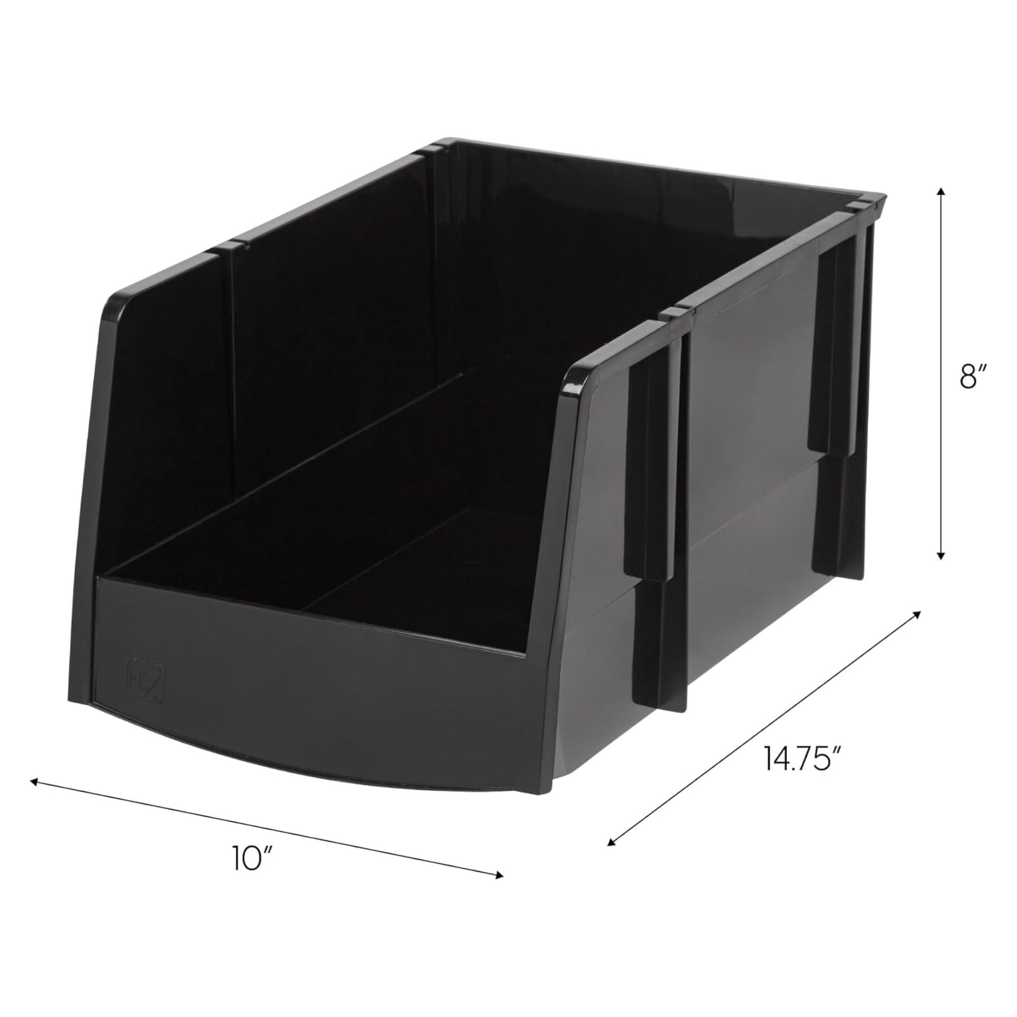 IRIS USA 6 Pack Stackable Plastic Storage Bins Organizer, Garage, Jumbo (Used)