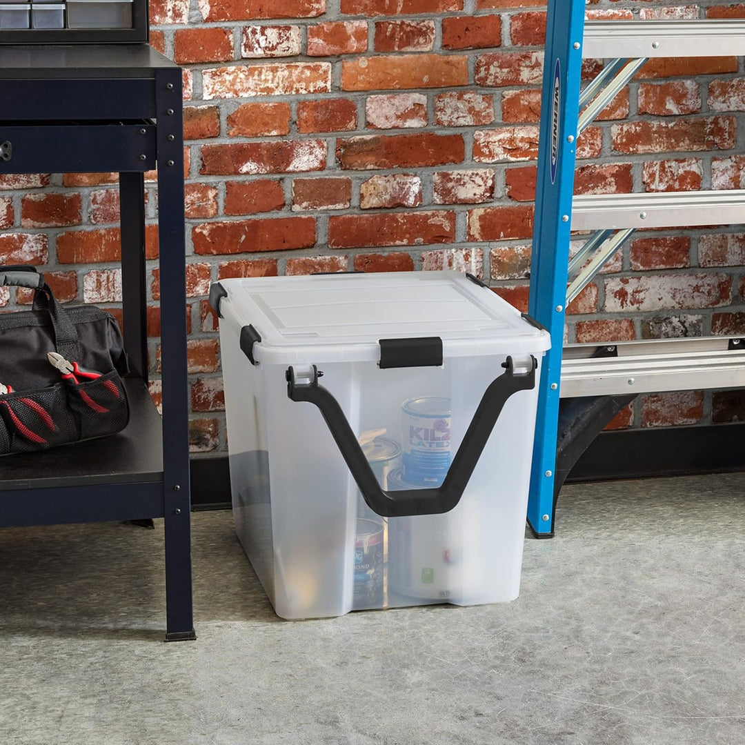 IRIS USA 3pk 106qt WEATHERPRO Wheeled Plastic Storage Bin w/Secure Lid(Open Box)