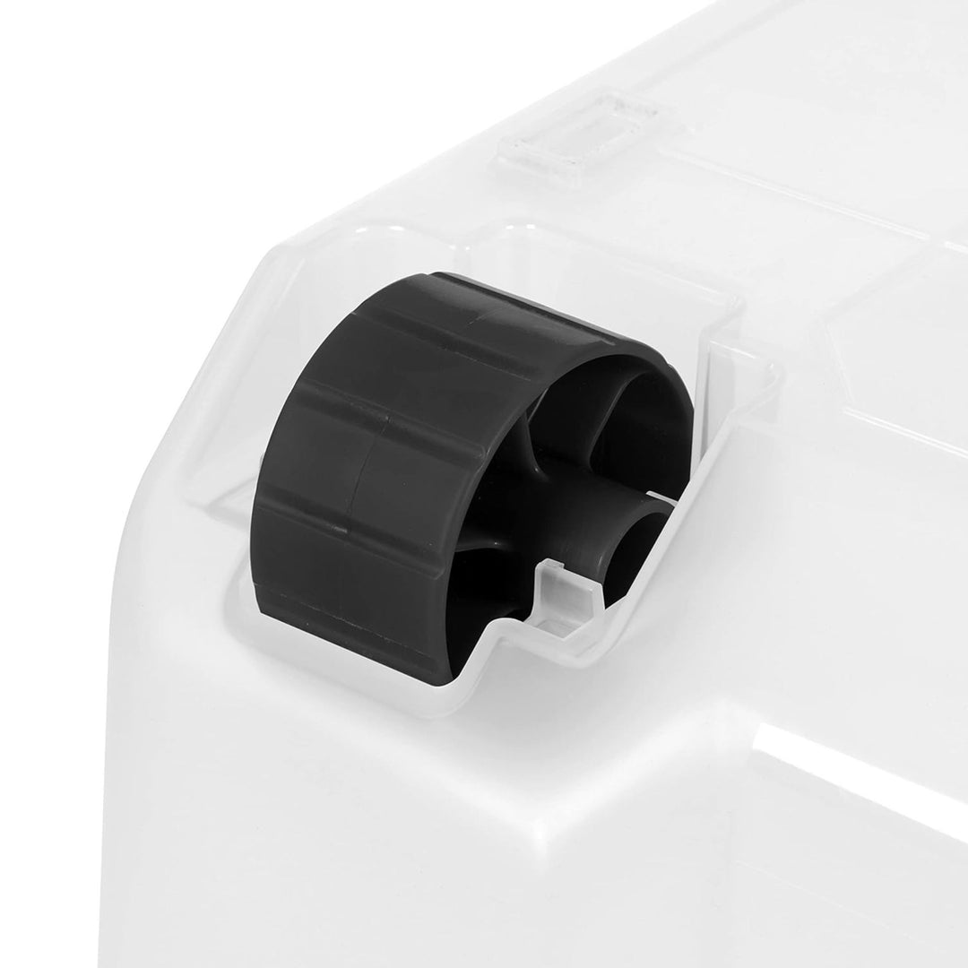 IRIS USA 3pk 106qt WEATHERPRO Wheeled Plastic Storage Bin w/Secure Lid(Open Box)