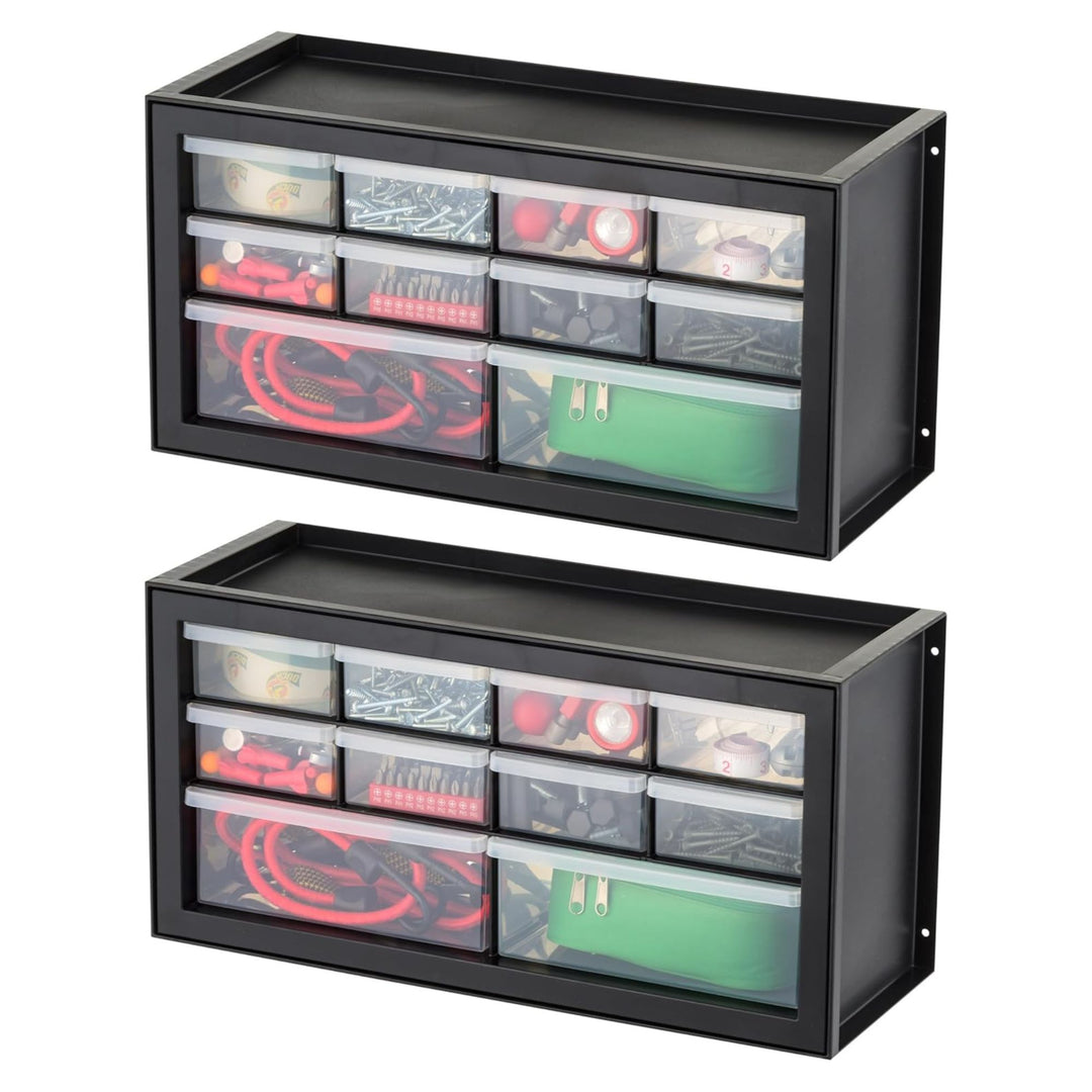 IRIS USA 2PK 10 Drawer Organizer Storage Cabinet for Hardware Supplies(Open Box) - VMInnovations