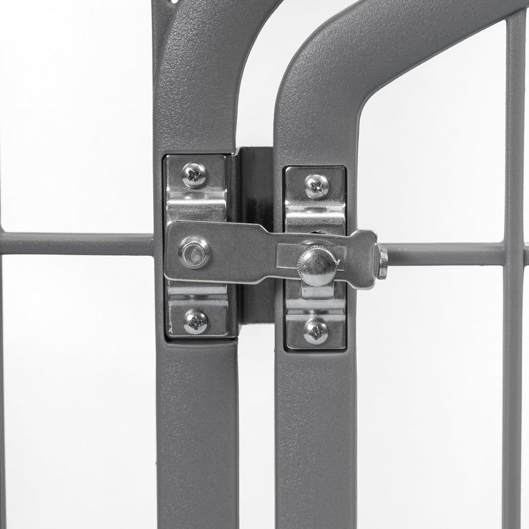 IRIS USA 8 Panel 34" Pet Playpen w/Door, Indoor or Outdoor, Grey (For Parts)