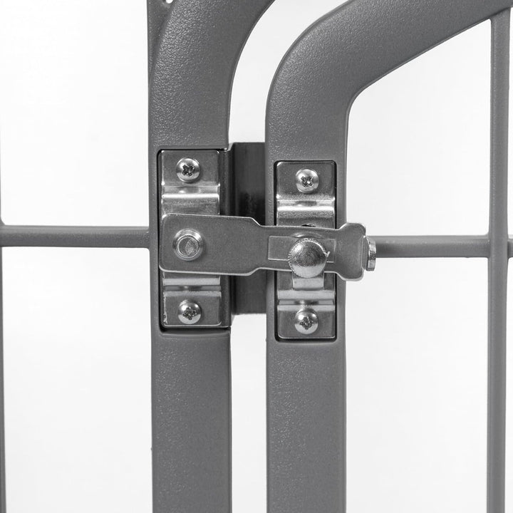 IRIS USA 8 Panel 34" Pet Playpen w/Door, Indoor or Outdoor, Grey (For Parts)