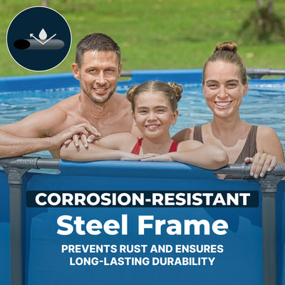 Bestway Steel Pro MAX 12’ x 30" Metal Frame Above Ground, POOL ONLY (Open Box)