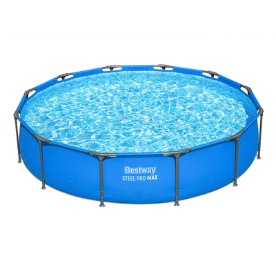 Bestway Steel Pro MAX 12’ x 30" Metal Frame Above Ground, POOL ONLY (Open Box)