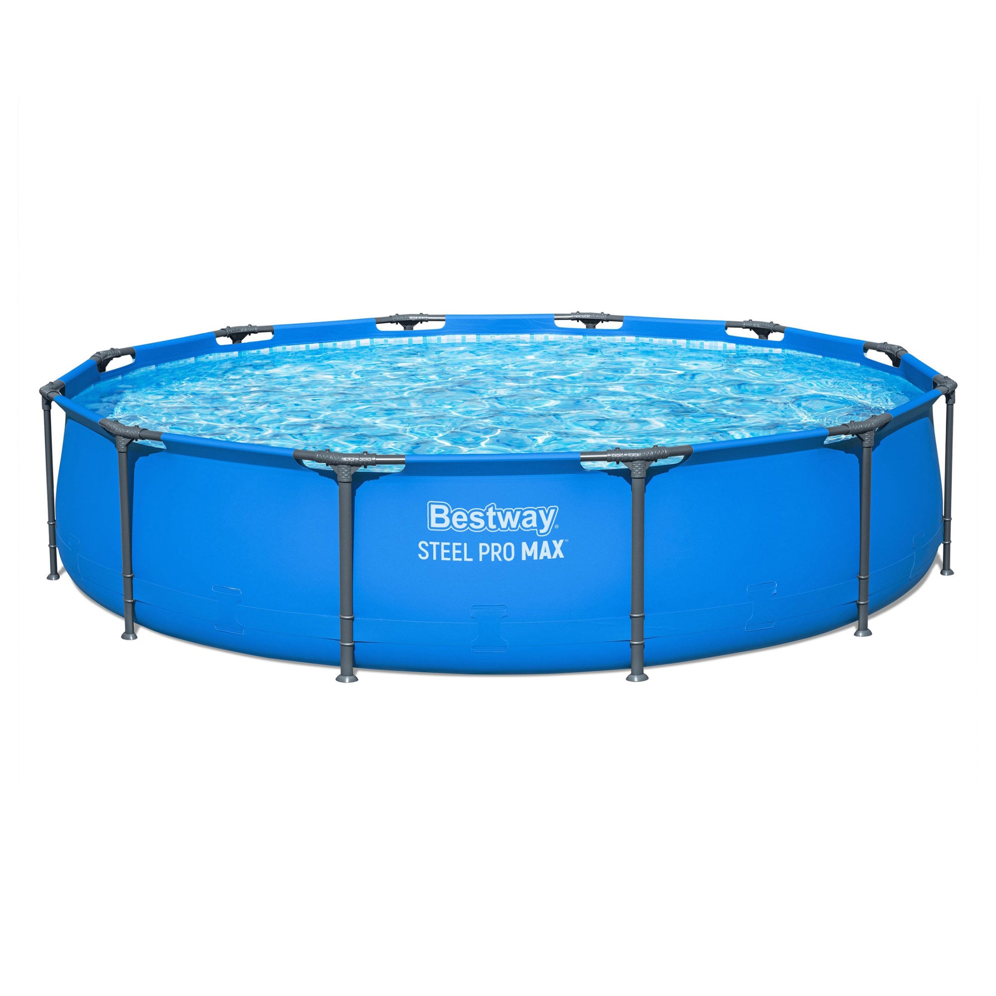 Bestway Steel Pro MAX 12’ x 30" Metal Frame Above Ground, POOL ONLY (Open Box)
