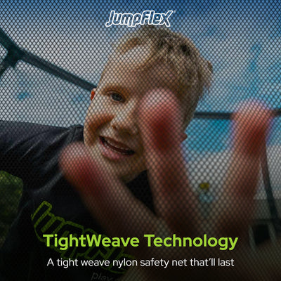 Jumpflex FLEX 12' Trampoline, Outdoor Play Equipment with PROJAM Basketball Hoop