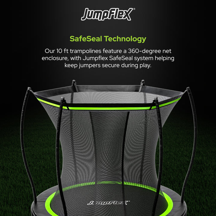 Jumpflex FLEX 8' Round Trampoline Outdoor Play Set with SMARTSHADE Canopy Cover