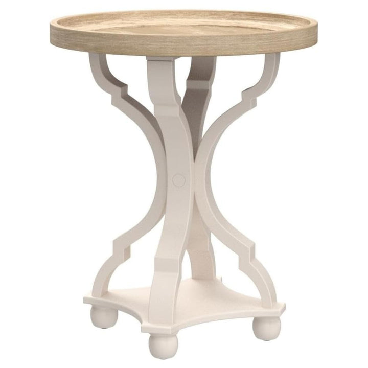 COZAYH Round Rustic Wood End Table Accent Nightstand SideTable Bedroom(Open Box)