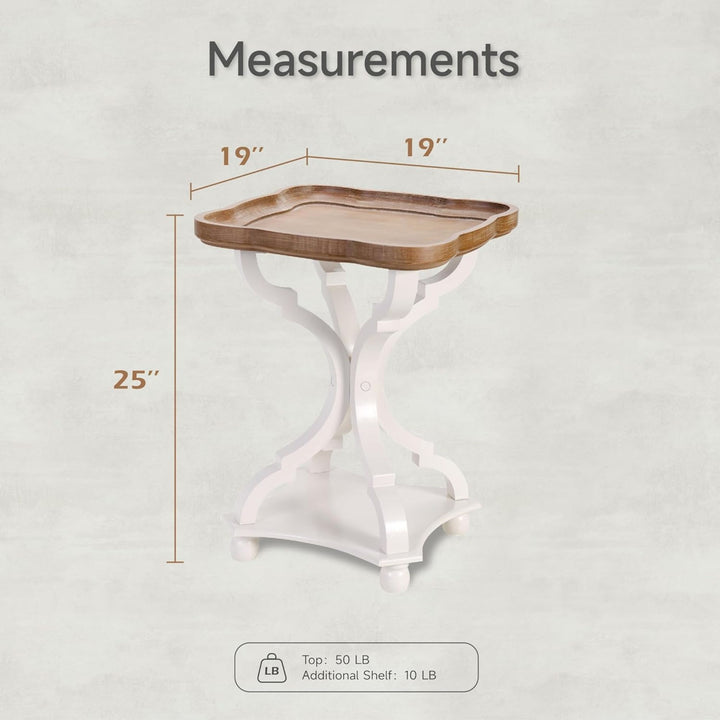 COZAYH Square Rustic Wood Accent Nightstand Side Table, Bedroom(For Parts) - VMInnovations