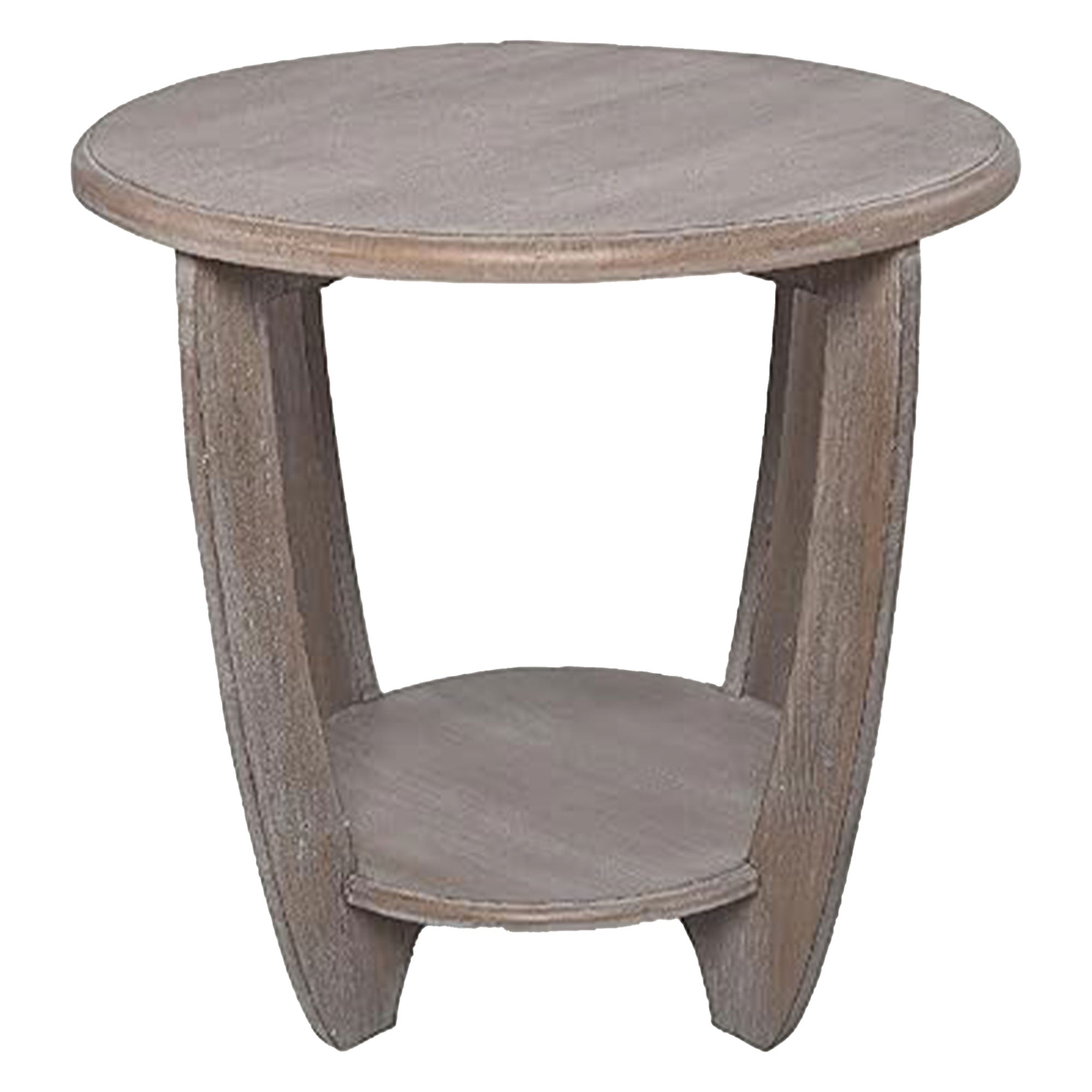 COZAYH Rustic Farmhouse Wooden End Table with Storage Shelf, Vintage Grey Finish