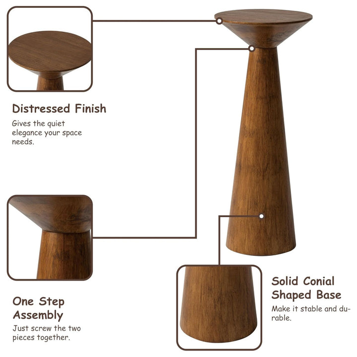 COZAYH Pedestal Tall Round Martini Table for Living Rooms or Bedrooms (Used)