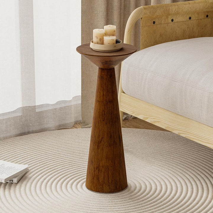 COZAYH Pedestal Tall Round Martini Table for Living Rooms or Bedrooms (Open Box)