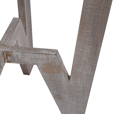 COZAYH Rustic Farmhouse Wooden End Table & Storage Shelf, Vintage Grey, Set of 2