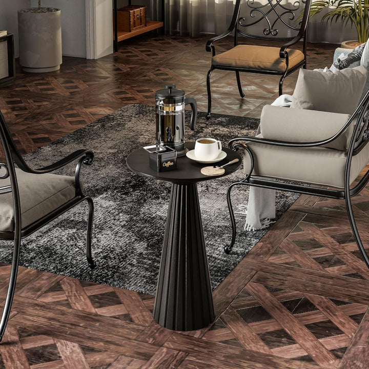 COZAYH Pedestal Small Round Martini Table for Living Rooms or Bedrooms, Set of 2