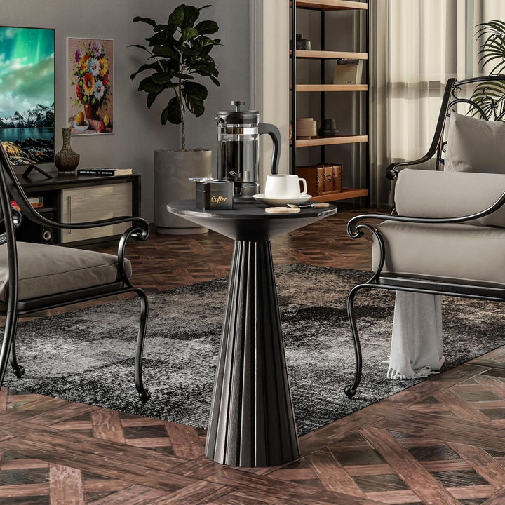 COZAYH Pedestal Drink Round Martini Table for Living Rooms or Bedrooms (Used)