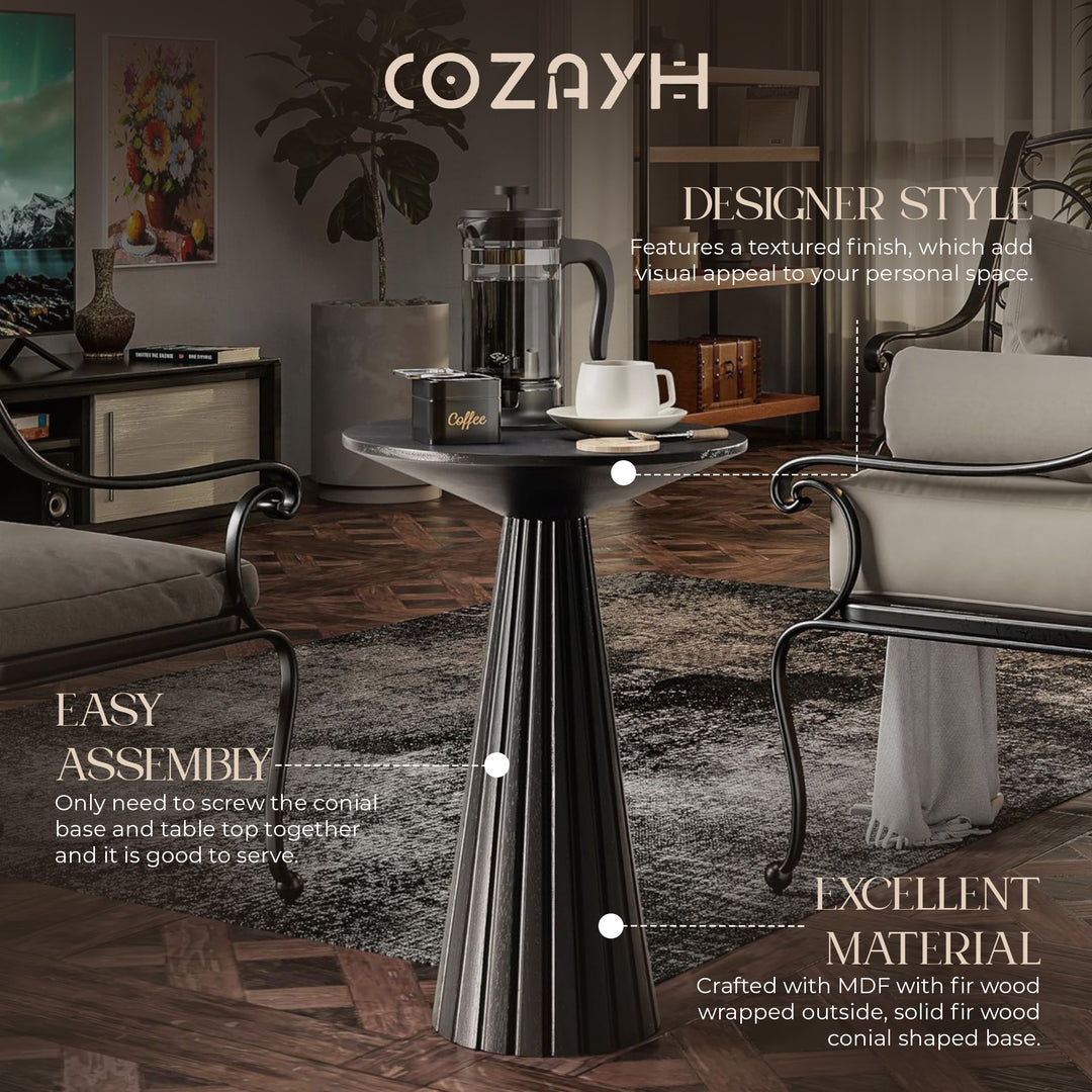 COZAYH Pedestal Drink Round Martini Table for Living Rooms or Bedrooms(Open Box)