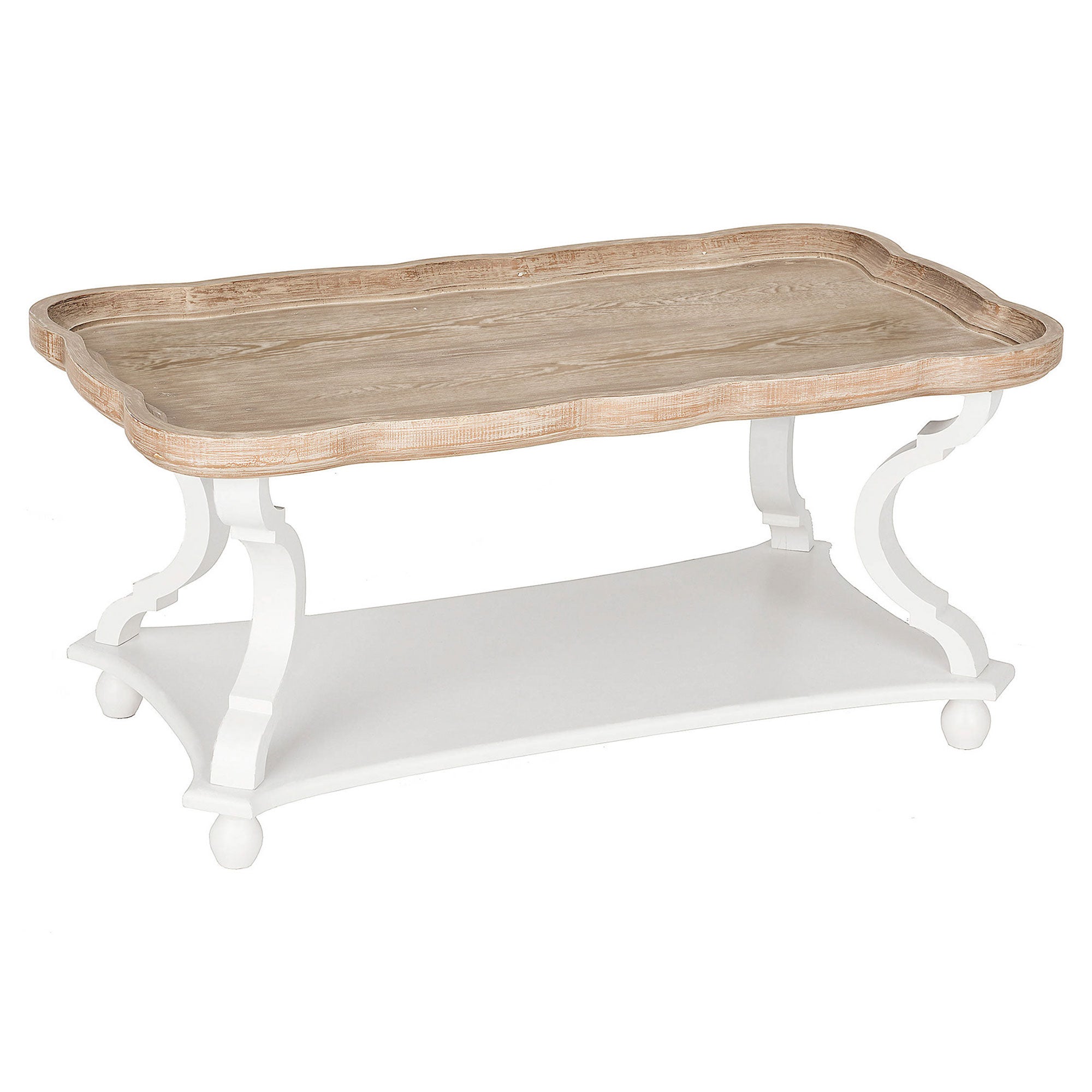 COZAYH Round Rustic Accent Table Wood Nightstand End Table, White (Open Box)