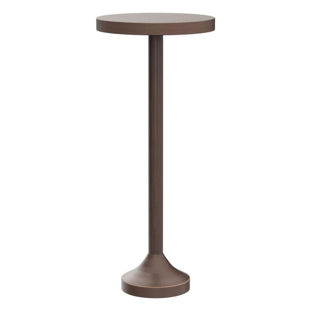 COZAYH Pedestal End Table, Living Room Furniture, Light Espresso (Open Box)