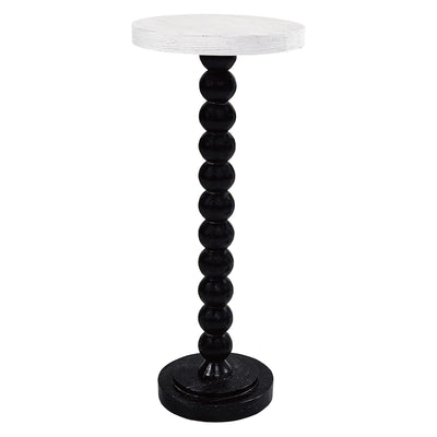 COZAYH Small Pedestal Round End Table, Living Room Furniture, Black (Open Box) - VMInnovations