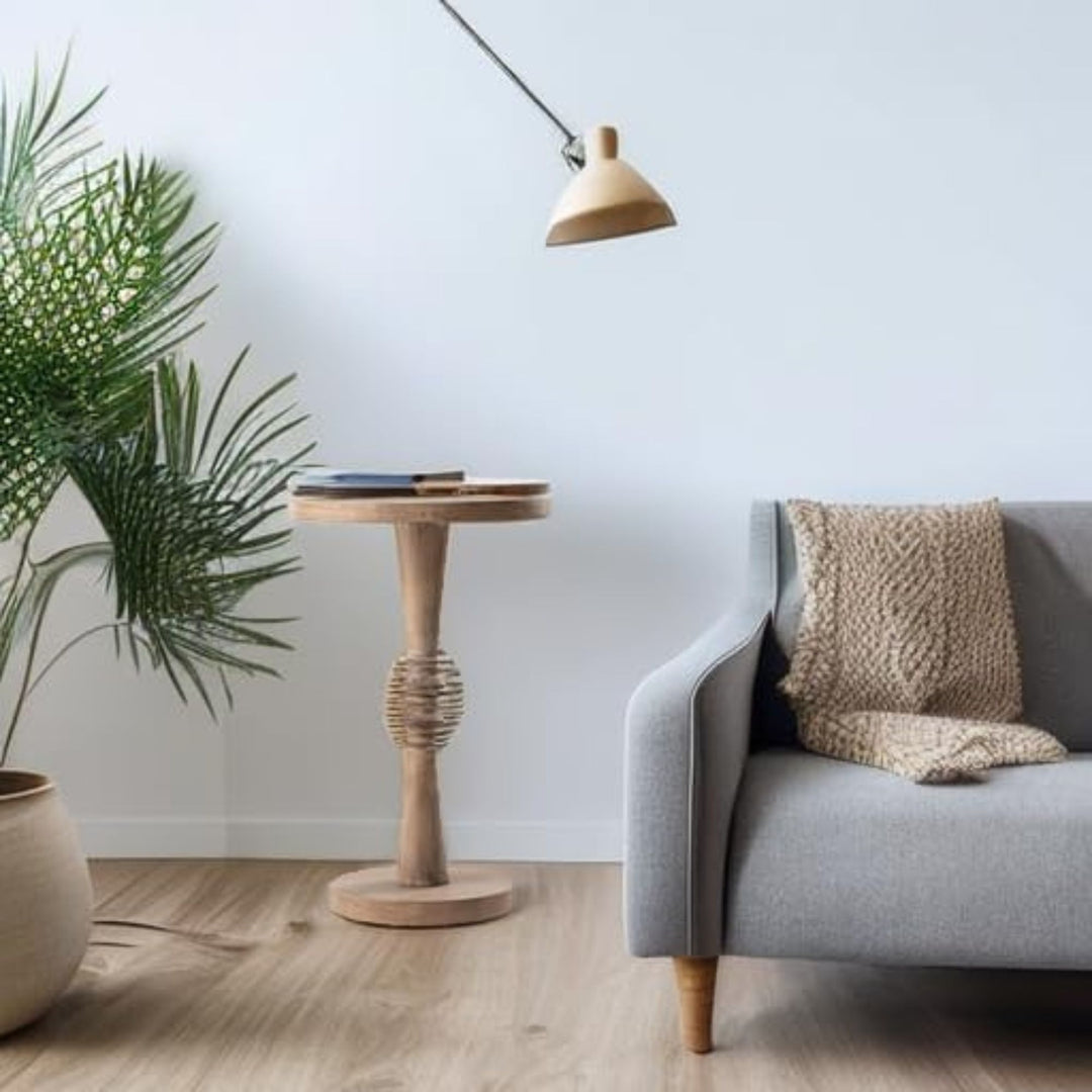 COZAYH Pedestal Tray Top End Table for Holding Drinks, Lamps or Plants(Open Box)