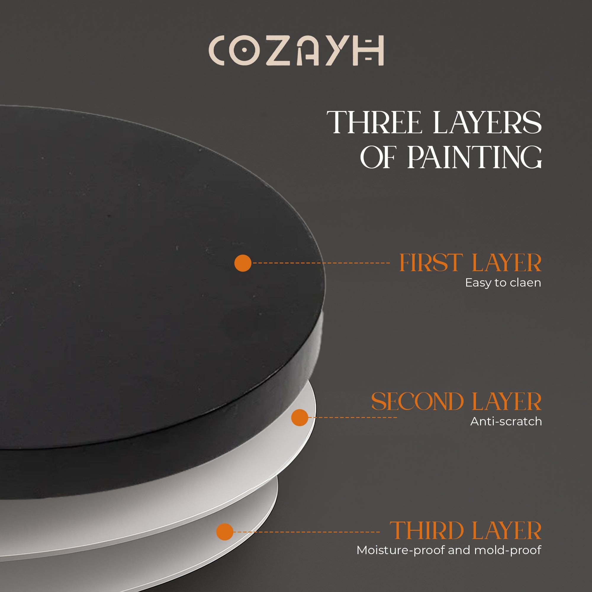 COZAYH Farmhouse Pedestal Side Table for Living Room & Bedrooms, Black, Set of 2 - VMInnovations
