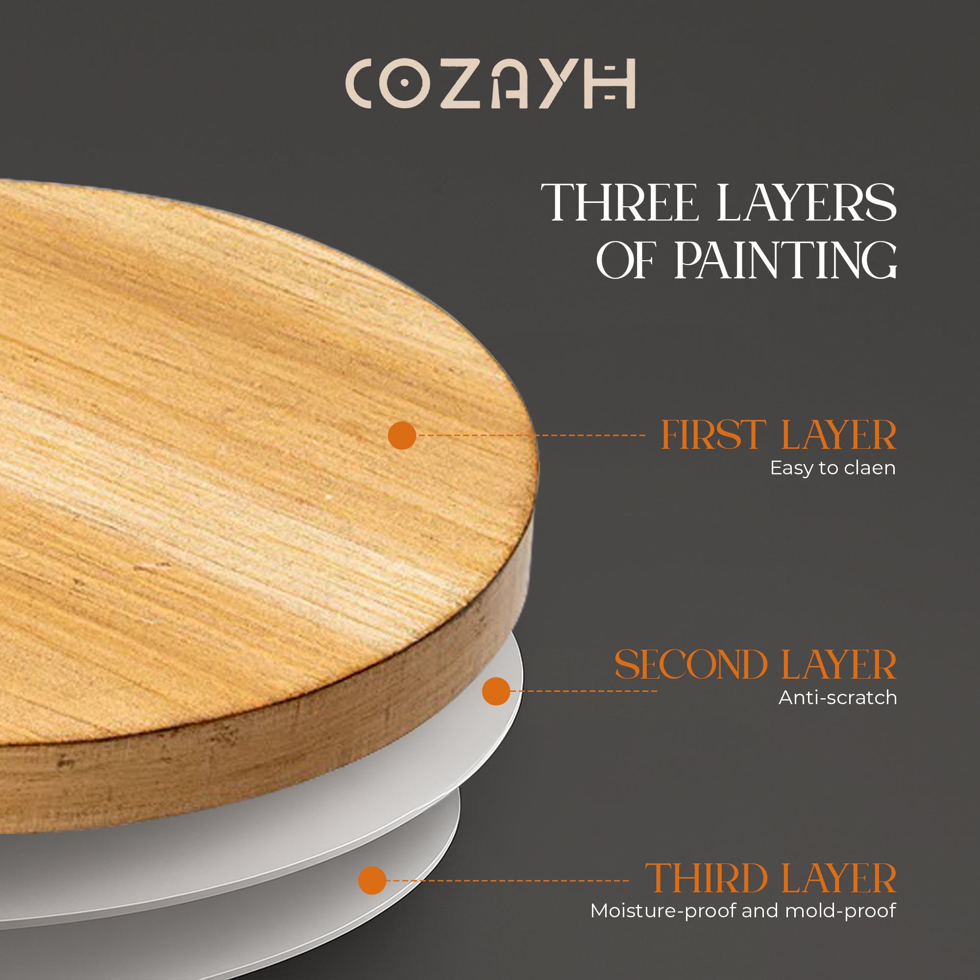 COZAYH Farmhouse Round Pedestal Martini Table for Living Rooms & Bedrooms, Brown (Used) - VMInnovations