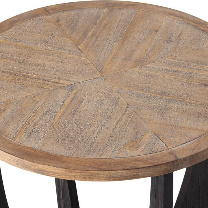 COZAYH Rustic Farmhouse End Table, Storage Shelf for Living Room (For Parts)