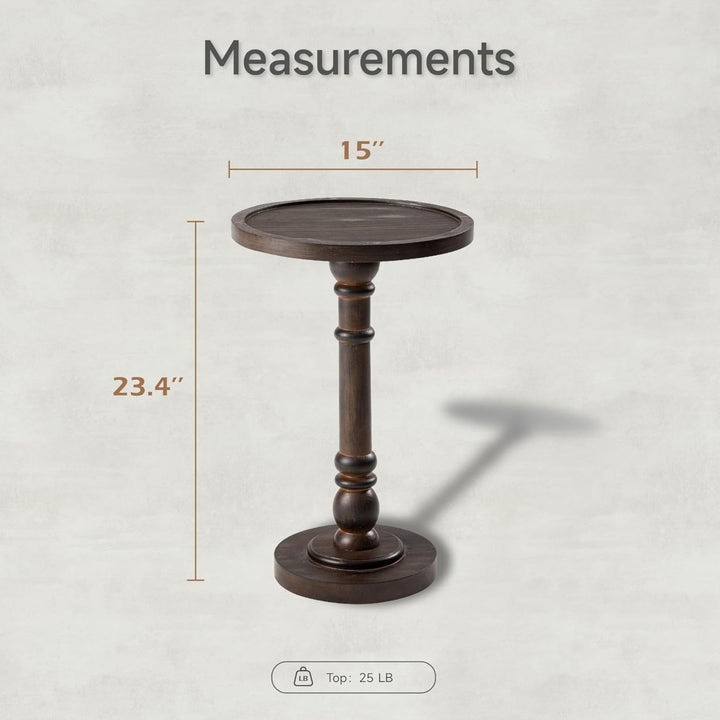 COZAYH Pedestal Tray Top End Table for Holding Drinks, Lamps & Plants(Open Box)