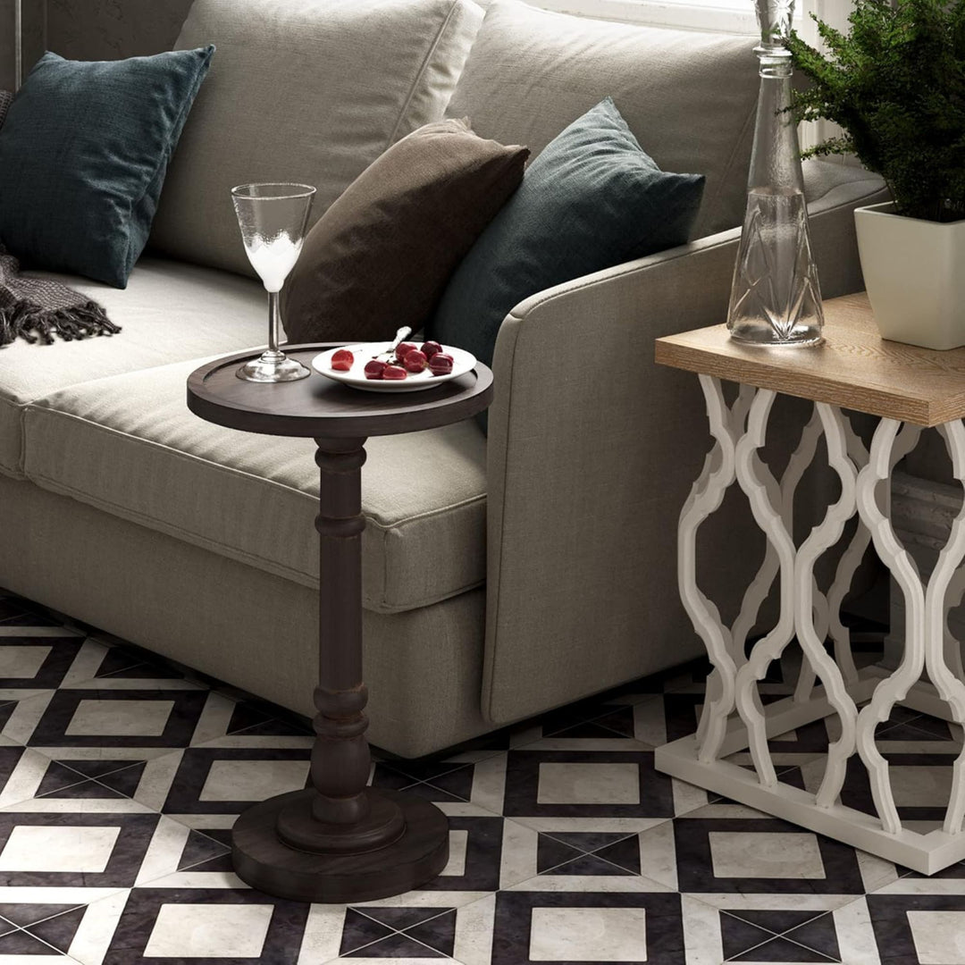 COZAYH Pedestal Tray Top End Table for Holding Drinks, Lamps & Plants(Open Box)