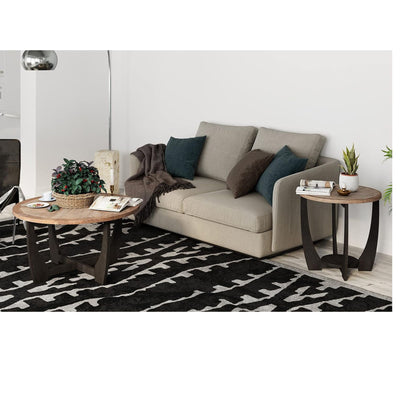 COZAYH Rustic Farmhouse Coffee Table w/Crisscross Base for Living Room(Open Box) - VMInnovations