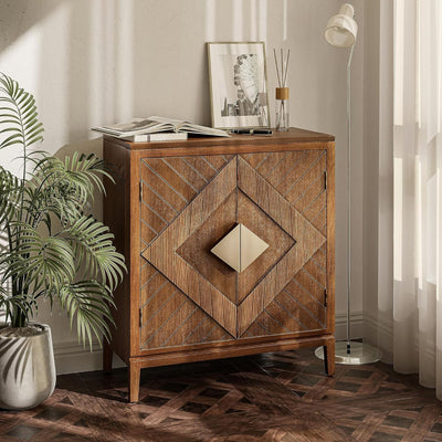 COZAYH Storage Cabinet Modern Wood Accent Sideboard Buffet Doors (Open Box) - VMInnovations