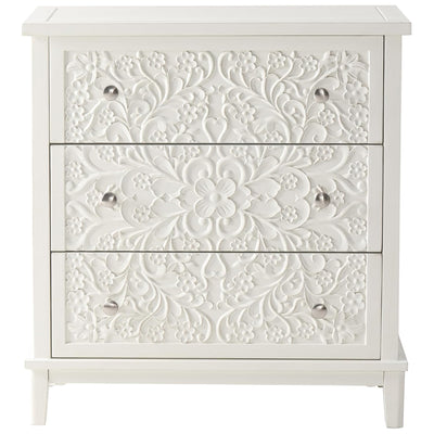 COZAYH 3-Drawer Flower Motif Dresser for Home & Bedroom, (For Parts)