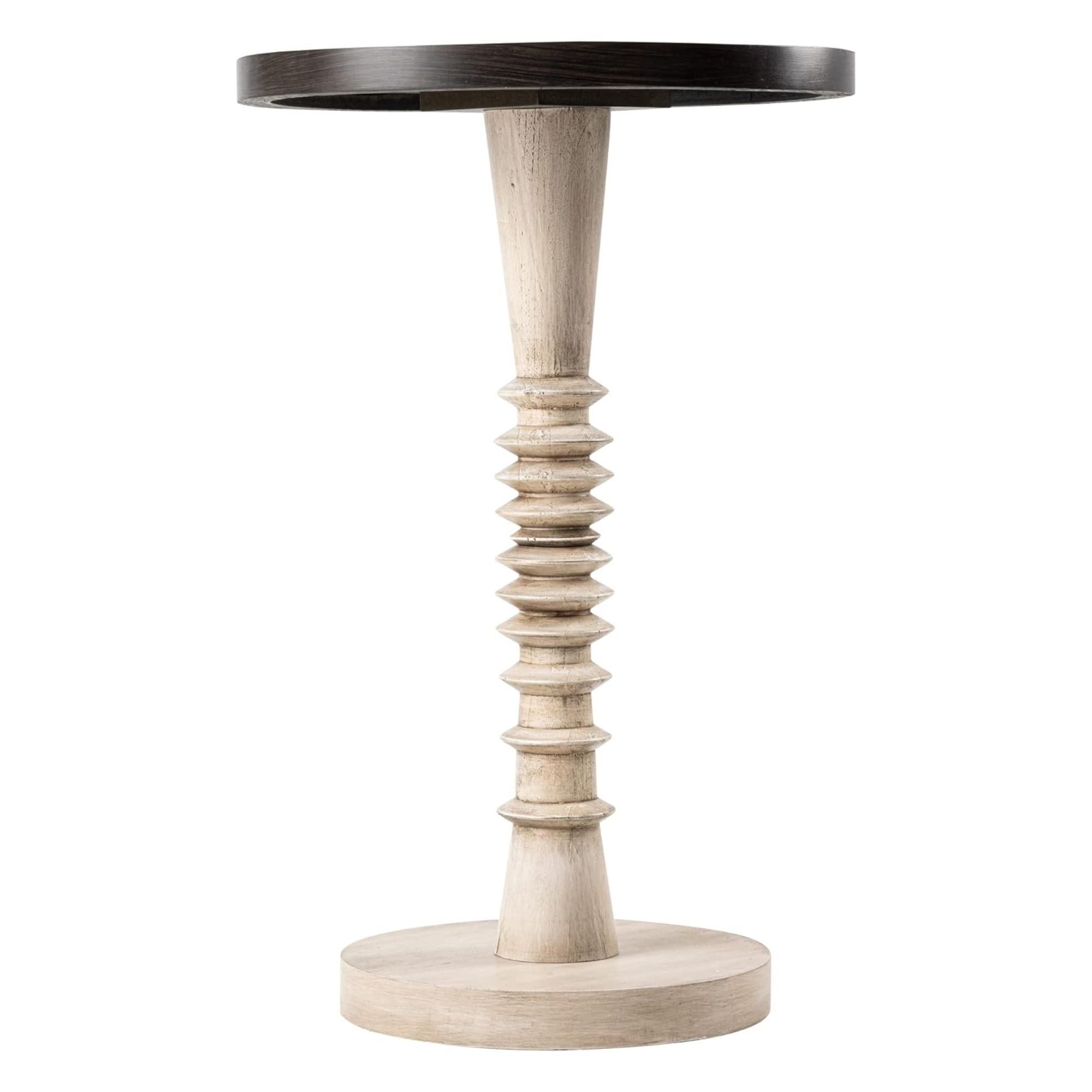 COZAYH Pedestal Tray Top End Table for Drinks, Lamps or Plants, Black, Set of 2