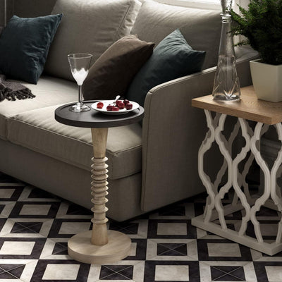 COZAYH Pedestal Tray Top End Table for Holding Drinks, Lamps & Plants (Open Box) - VMInnovations