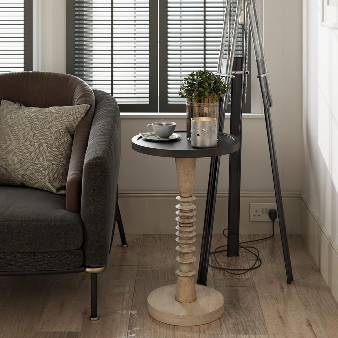 COZAYH Pedestal Tray Top End Table for Holding Drinks, Lamps & Plants (Open Box)