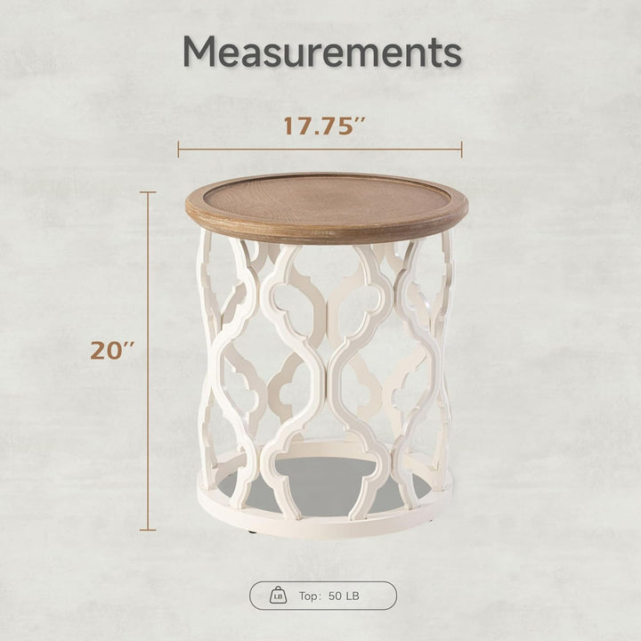 COZAYH Rustic Table Accent Side Wood Tray Top Curved Base Furniture(Open Box) - VMInnovations