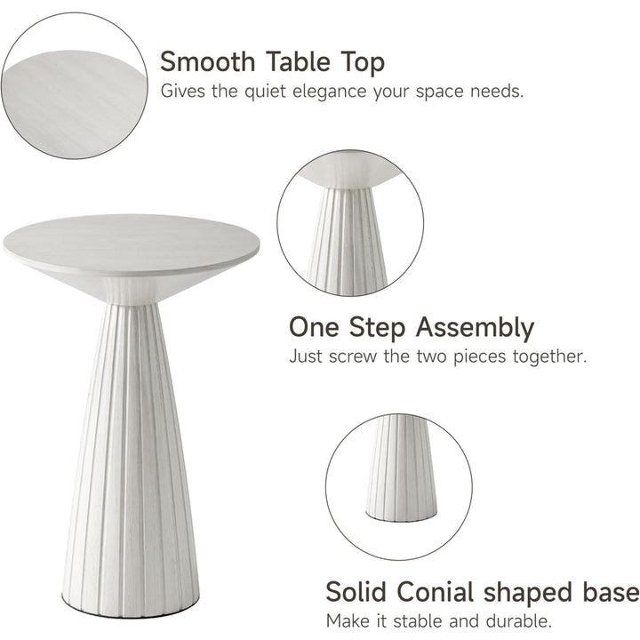 COZAYH Pedestal SM Drink Round Martini Table for Living Rooms/Bedrooms(Open Box)