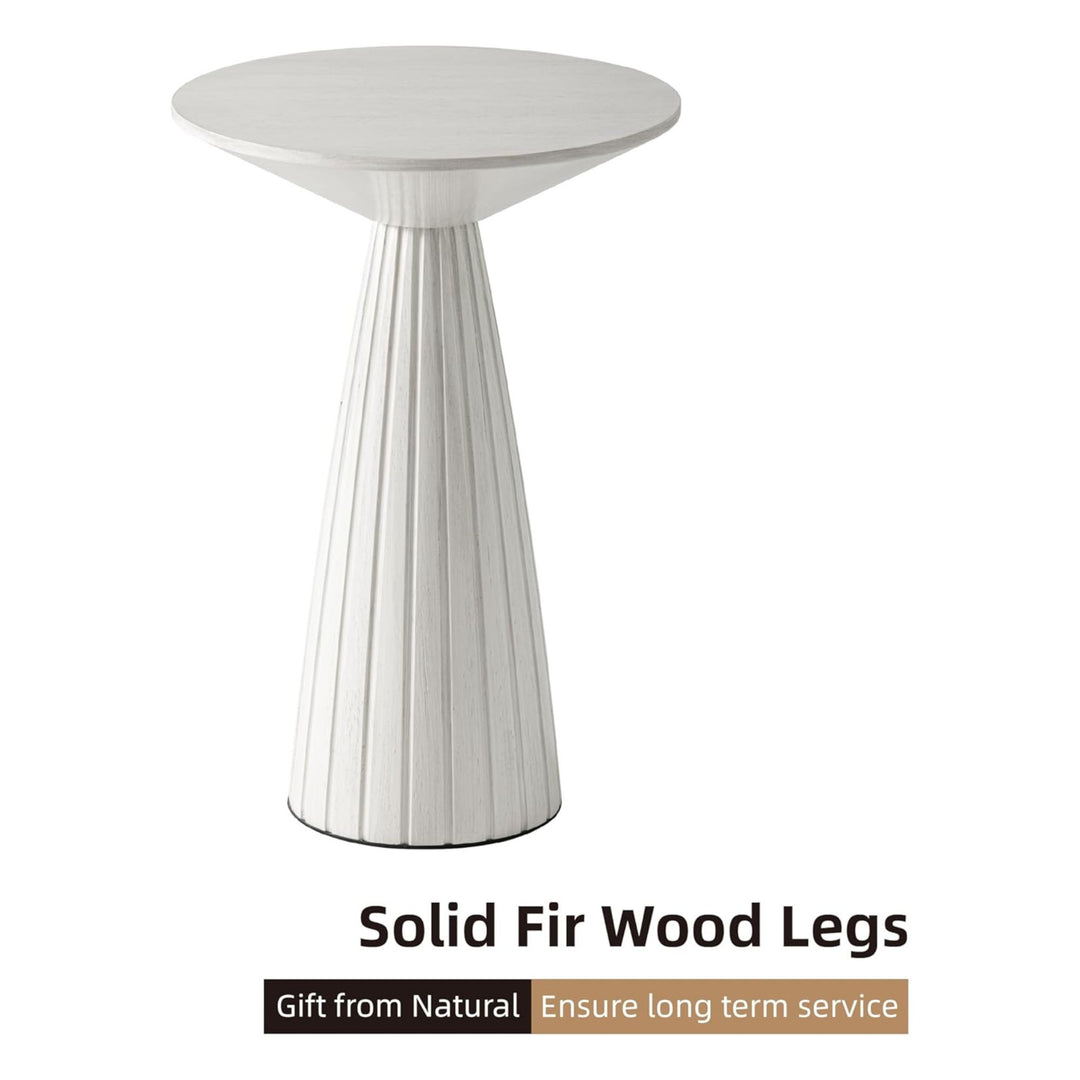 COZAYH Pedestal Small Round Martini Table for Living Rooms or Bedrooms, Set of 2