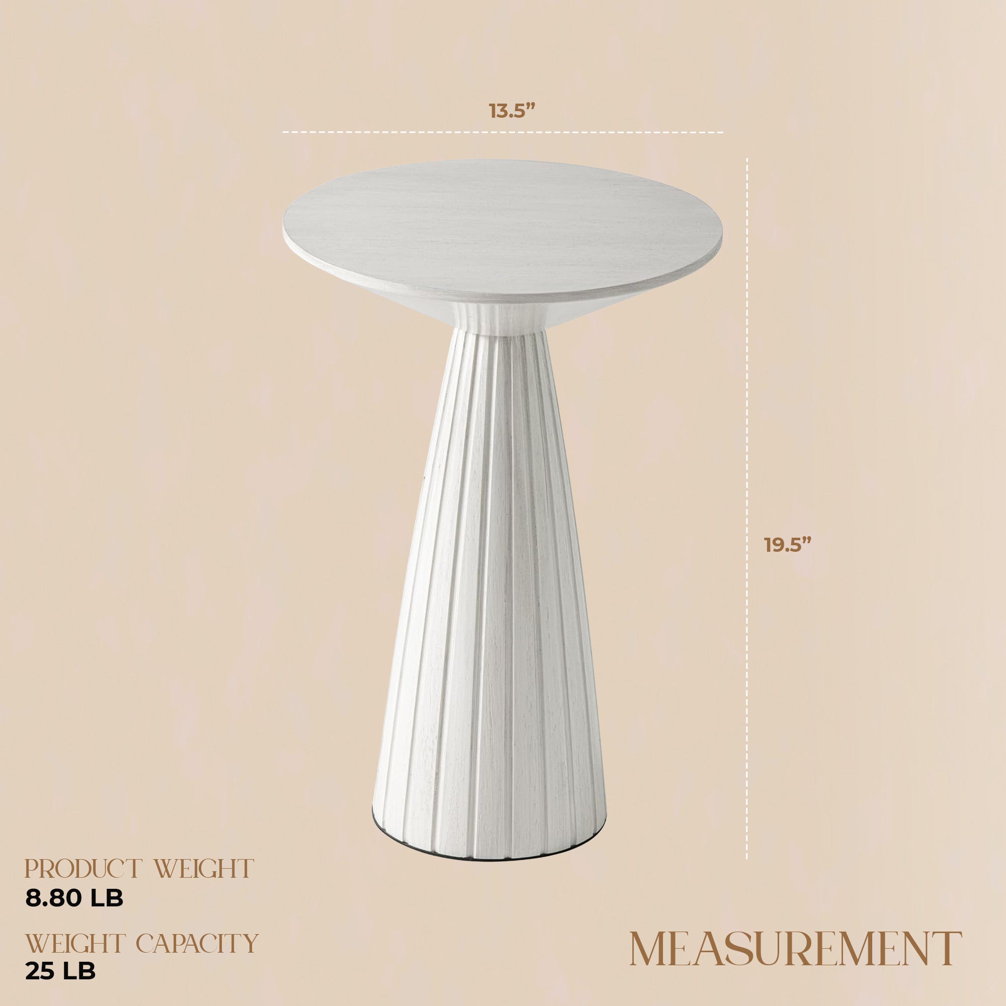 COZAYH Pedestal SM Drink Round Martini Table for Living Rooms/Bedrooms(Open Box) - VMInnovations