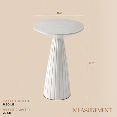 COZAYH Pedestal Small Round Martini Table for Living Rooms or Bedrooms, Set of 2