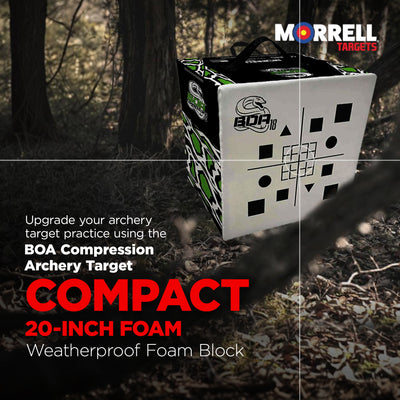 Morrell Targets BOA Compression Foam Archery Target Block, 20 Inch, White/Black - VMInnovations