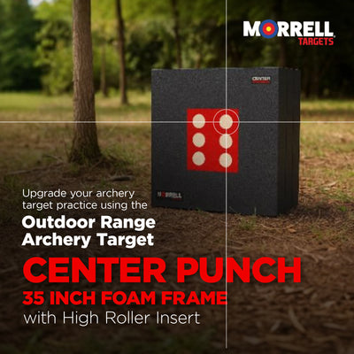 Morrell Targets Center Punch 35 Inch Foam Frame w/ High Roller Insert, Black/Red - VMInnovations